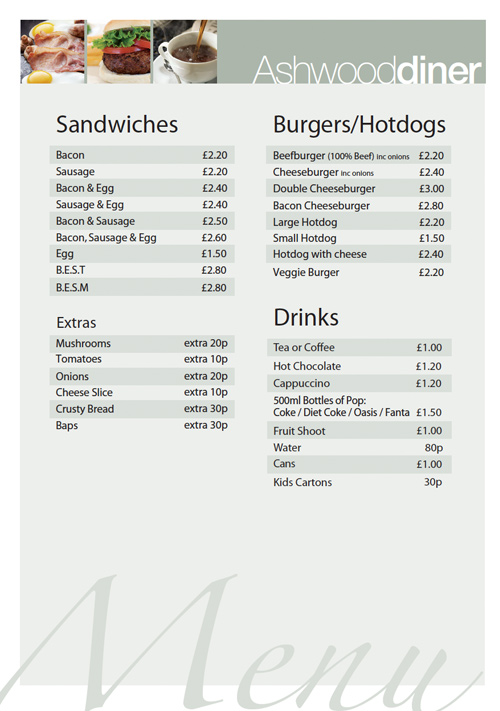 ashwood catering menu